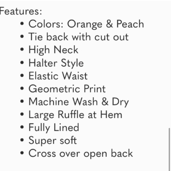 Orange and peach summer halter neck dress - Picture 6 of 7